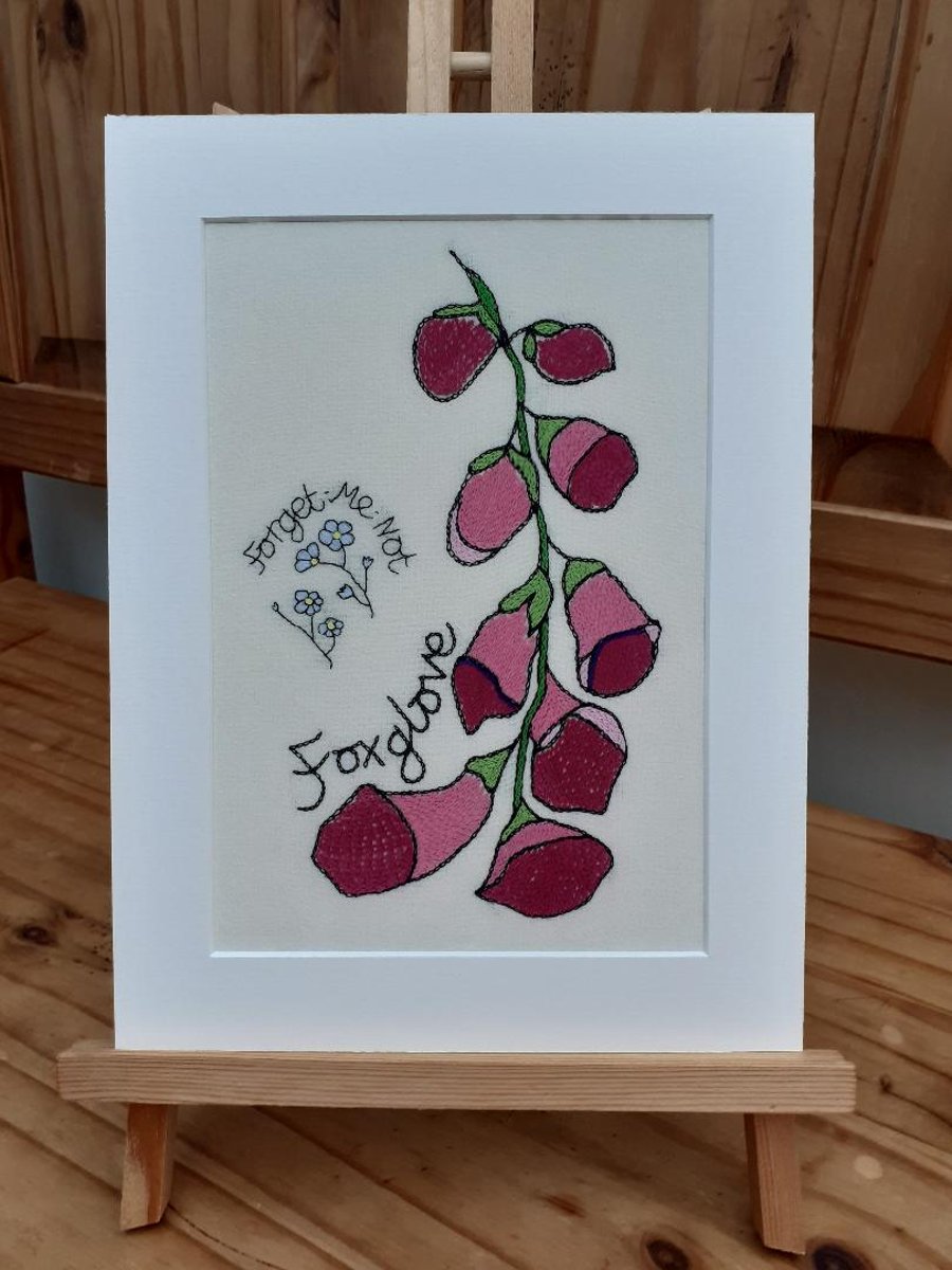 STOCK CLEARANCE Foxglove & Forget-Me-Not Giclee Print