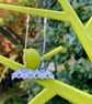 HALLOWEEN BAT EARRINGS white cute bat drop bar - Image 3