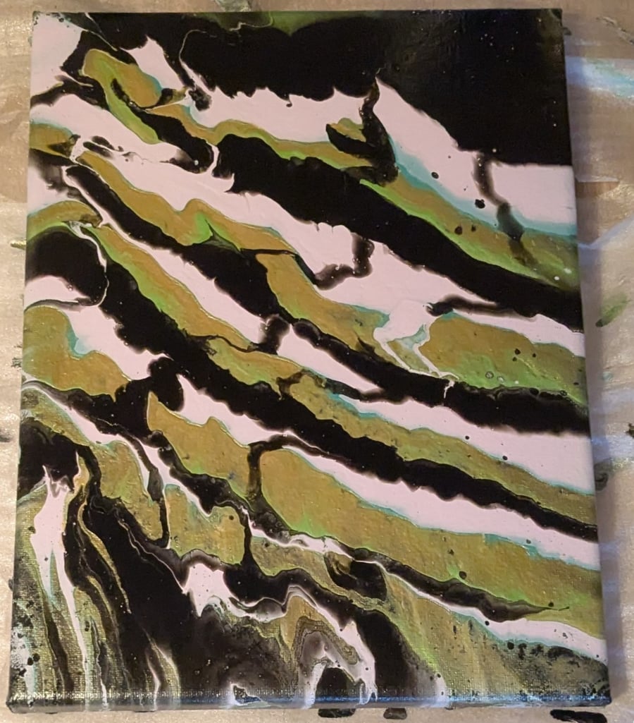 Fields of Gold Acrylic Abstract Painting