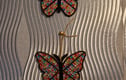 Sequinned wooden butterflies 