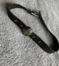 Black leather choker with Decorative Cross and 4 Orange Gemstones 16" - 17.25" - Image 9