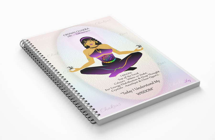 CROWN CHAKRA - Purple - Sahasrara - Notebook Set with FREE Bookmark - Livz 