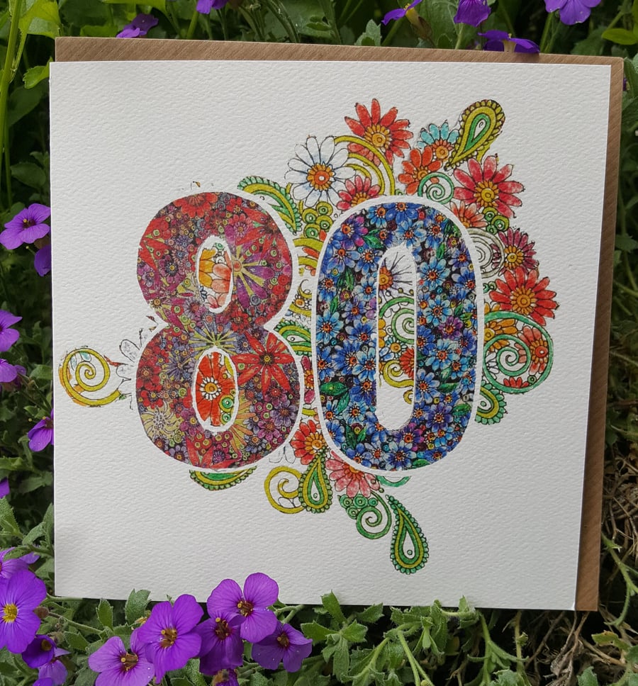 80th Birthday card
