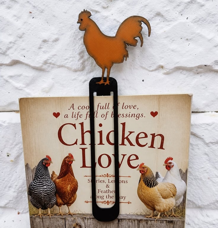 Fun Chicken Bookmark for hen loving readers 
