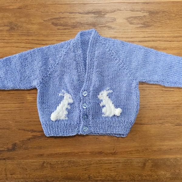 Diane's Blue Bunny Baby Cardigan (Age 6-12 months)