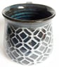Black Grey Patterned Mug - Hand Thrown Stoneware Ceramic Mug - Image 3
