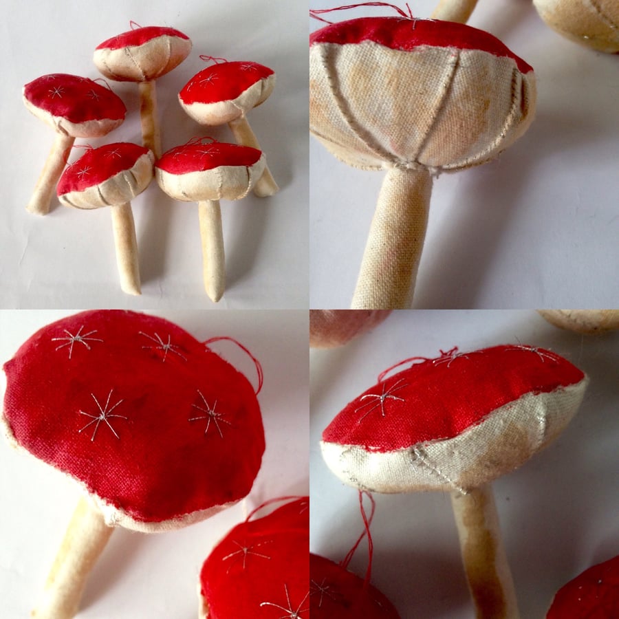 Christmas decoration fairy toadstools
