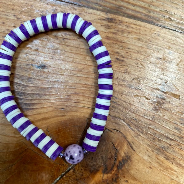 Purple Stripy Bracelet (532)