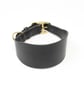 Leather greyhound collar; whippet collar; with solid brass buckle - Image 1