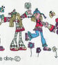 Bang on the door - outdoor girls cross stitch kit - Image 1