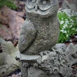 Sean the Tawny Owl Stone Garden Ornament