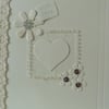 Heart Beaded Wedding Card