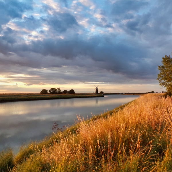 A4 Print View From Red Mill Norfolk Broads 