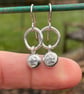 Silver star drop earrings - Image 3