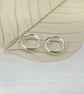 Silver Sleeper Hoop Earring 9mm Tiny Overlap Helix Piercing Hoops - Image 4
