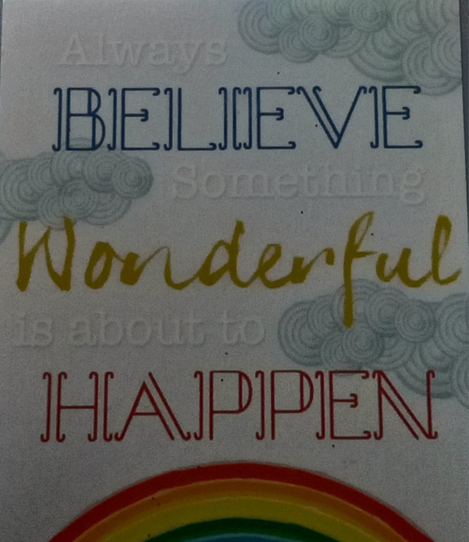 Mixed media canvas sign. Always Believe 
