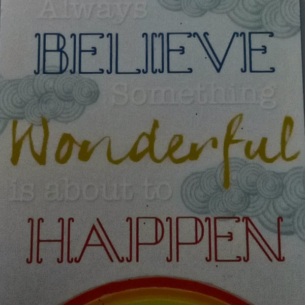 Mixed media canvas sign. Always Believe 