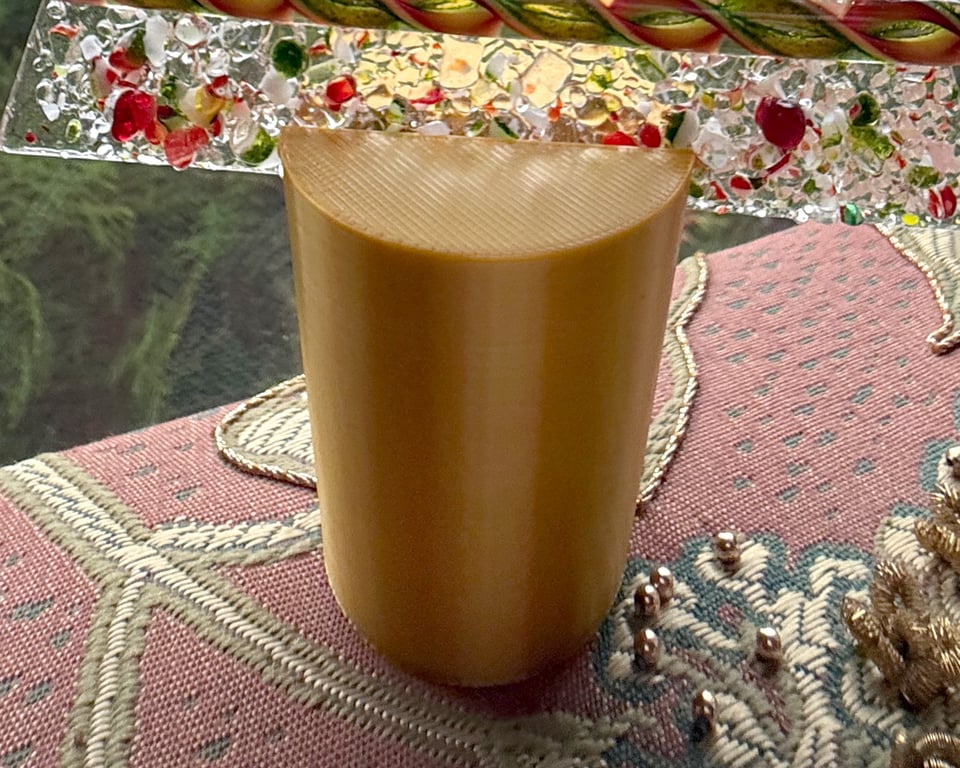 Set of 4 Gold Christmas tree pots, fused glass display stands, 6.5mm slot