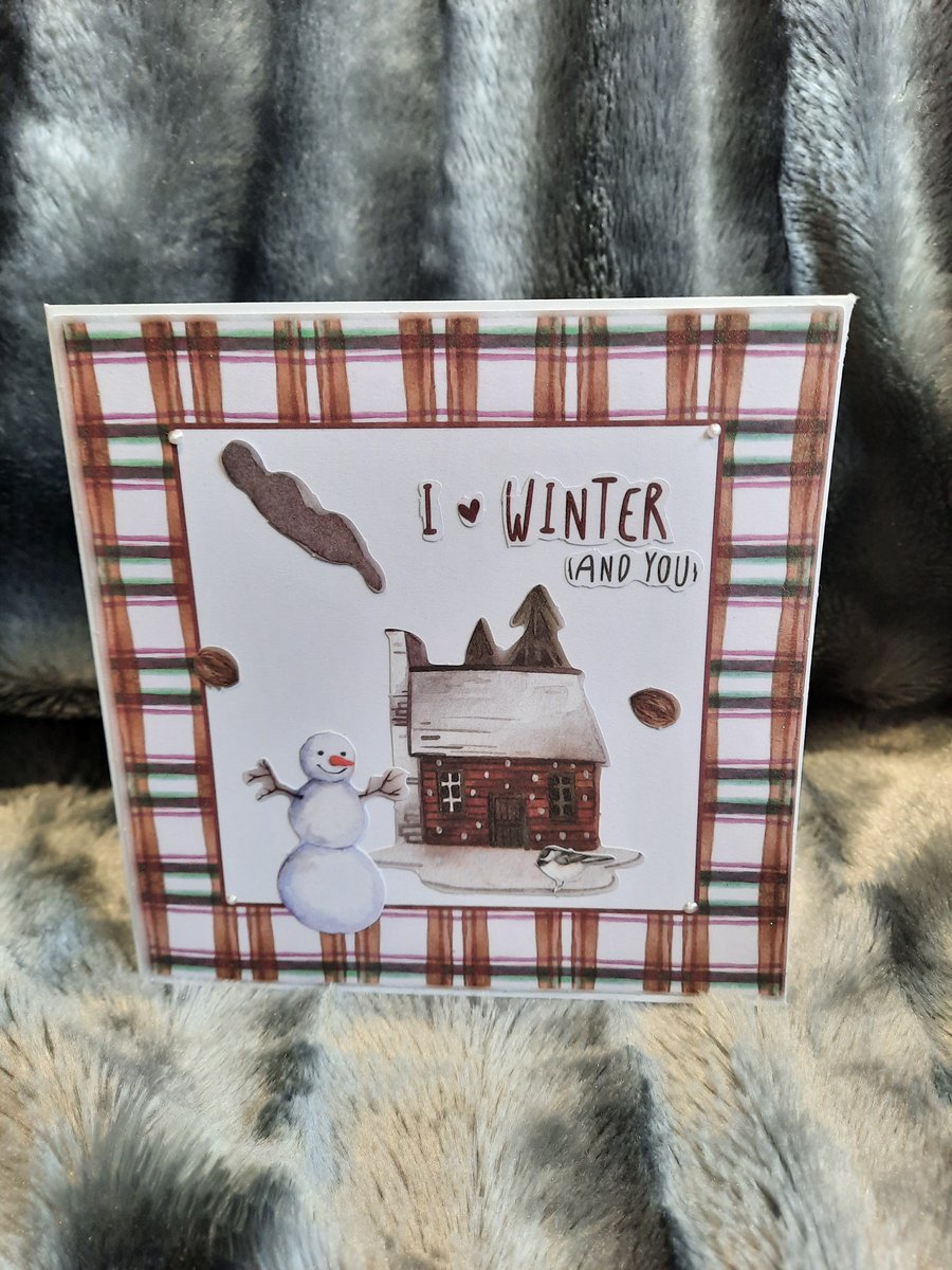 I Love Winter and you Christmas Card