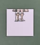 'Feels Familiar' (Set 1 - Sepia) ceramic coaster or decorative tile set. - Image 4
