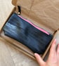 Unlined Inner Tube Bag - Pink Zip and Writing - Wipe Clean Zip Storage Bag - Image 6