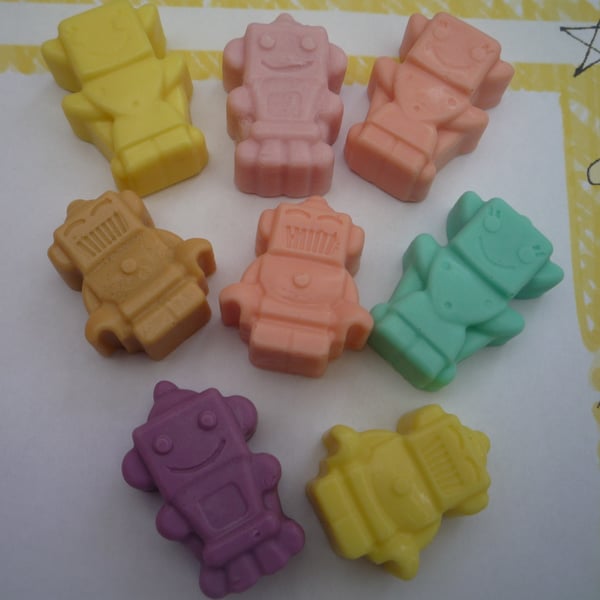 robot novelty soaps x 5