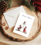 Cute Festive Mice Christmas Cards, pack of 6 with envelopes. - Image 2