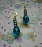 TEAL AND GOLD MEMORY WIRE BRACELET.  1006 - Image 4