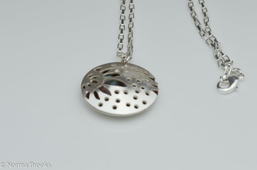 STERLING SILVER SUNFLOWER PENDANT