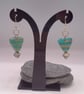 Chunky Green Triangular Bead Earrings For Pierced Ears, Gift for Her, Earrings - Image 6
