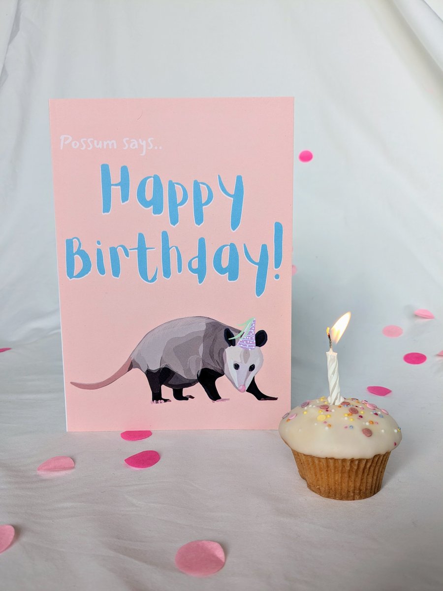 Possum Birthday Card