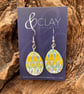 Colourful Patterned Polymer Clay Easter Egg Earrings