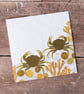 Crab Greeting Card Hand Embossed Single Birthday Thank You Card - Image 3