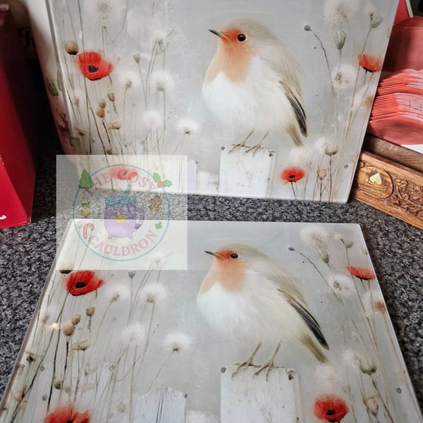 Winter Robin Chopping Board 