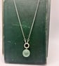 Sea marble spinning silver pendant necklace - Image 1