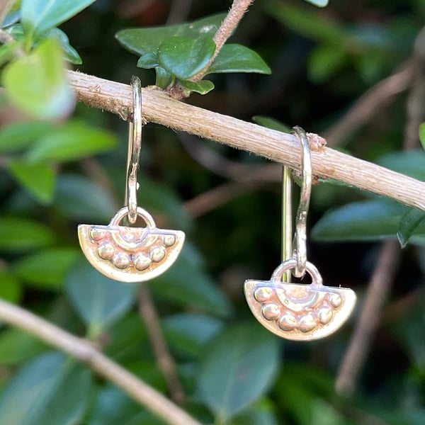 9ct gold small dangle earrings