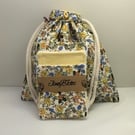 Mother day gift set, floral wash bag and eye pads.