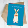 Blank card rabbit greeting valentine