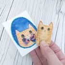 Ginger Tabby ornament and ACEO