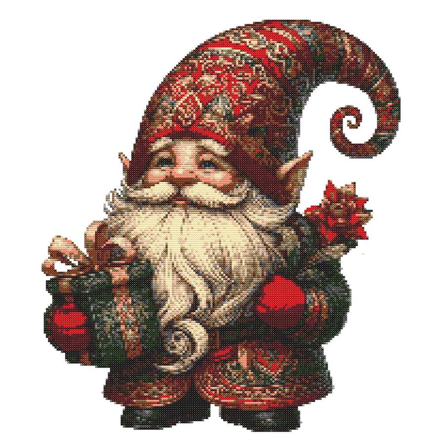 CHRISTMAS GNOME - Cross Stitch Pattern - Cross Stitch Chart
