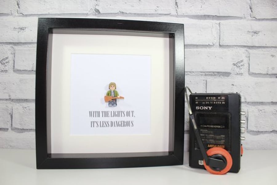 KURT COBAIN - Nirvana - Framed custom Lego minifigure