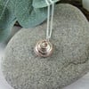 Recyled Silver Nugget with Copper Spiral Necklace