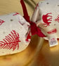 Pick and mix reusable Christmas Crackers. Linen-look with red trees and deer - Image 3