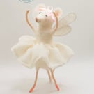 Fairy ballerina needle felt mouse