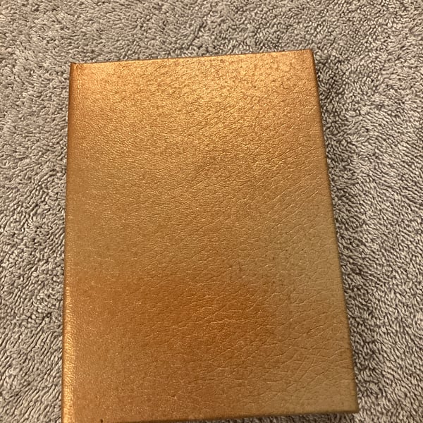 A6:  Hardcover Pearlised Copper Coloured Leatherbound Notebook - FREE SHIPPING