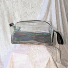 Golden roses and holographic make-up bag