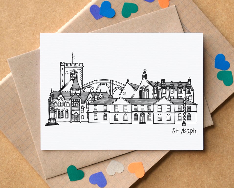 St Asaph Skyline Greetings Card