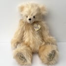 Characterful artist bear, Long pile collectable teddy bear, heirloom gift