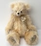 Characterful artist bear, Long pile collectable teddy bear, heirloom gift