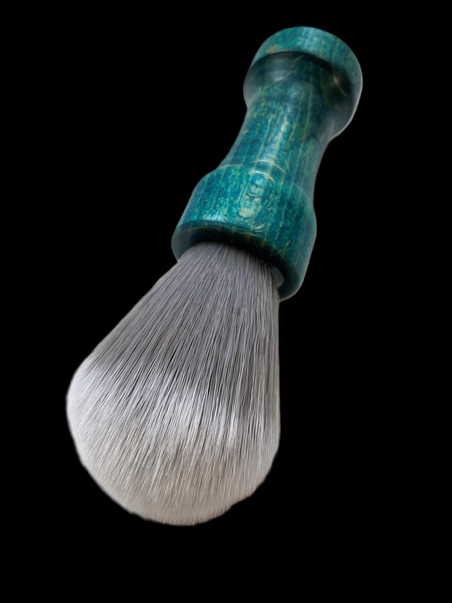 Handcrafted Blue Beech Shaving Brush with Silversmoke Knot SKU-SB06
